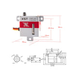 KST Servo - X10 Mini V8.0 Wing Servo - 7.5kg / 0.10 Sec (4.8-8.4V DC)